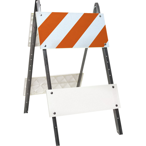 Prismatic Barricade, Folding, 24" L x 45" H, Orange/White MAS Chibougamau