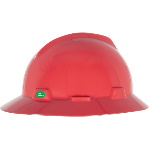 V-Gard&reg; GREEN Slotted Full Brim Hard Hat, Meets CSA Type 1, Ratchet Suspension MAS Chibougamau