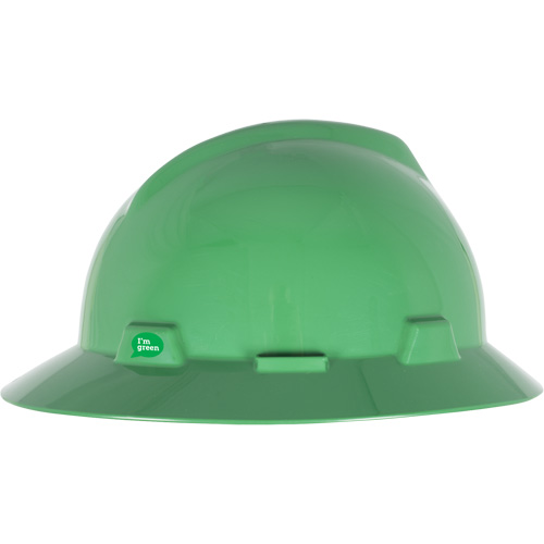 V-Gard&reg; GREEN Slotted Full Brim Hard Hat, Meets CSA Type 1, Ratchet Suspension MAS Chibougamau