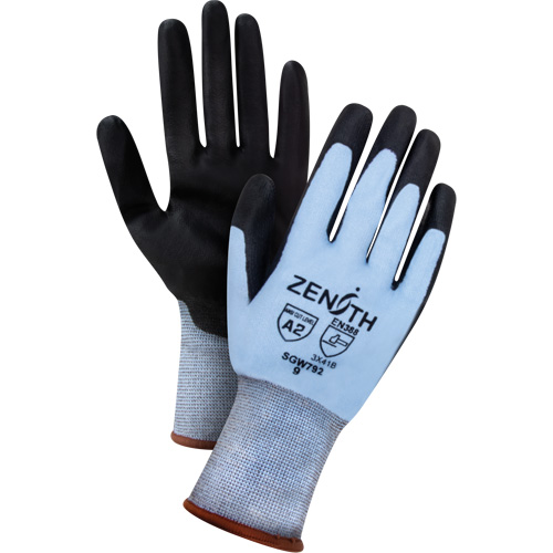 Gants r&eacute;sistants &agrave; la coupe &agrave; dext&eacute;rit&eacute; ultime, Taille T-Grand, Calibre 18, Rev&ecirc;tement Polyur&eacute;thane, Enveloppe en PEHP, ASTM ANSI niveau A2/EN 388 niveau B MAS Chibougamau