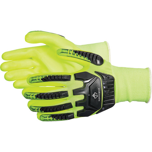 Gants antichocs &agrave; haute visibilit&eacute; r&eacute;sistants aux coupures Dexterity, Petit, Paume en Mousse de nitrile, Poignet &eacute;lastique MAS Chibougamau