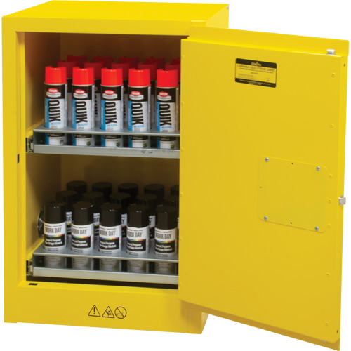Armoire de rangement pour a&eacute;rosols inflammables, 12 gal., 1 Porte(s), 23" La x 35" h x 18" p MAS Chibougamau