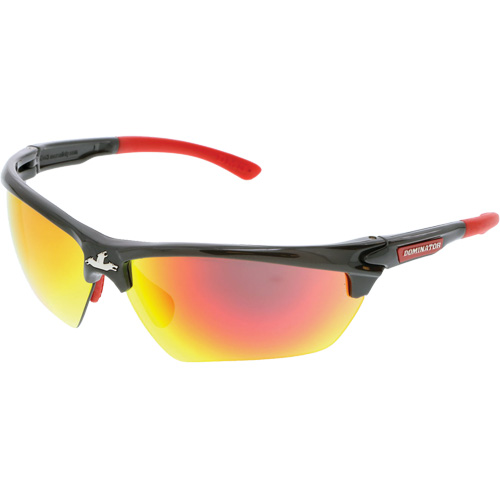 Dominator DM3 Series Safety Glasses, Orange Mirror Lens, Anti-Fog/Anti-Scratch, ANSI Z87+ MAS Chibougamau