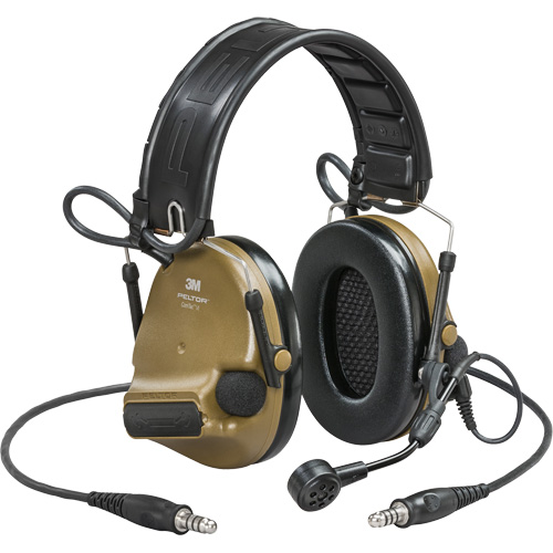 Casque VI NIB avec deux fils de sortie et rail arc Peltor ComTac, Style Bandeau, 23 dB MAS Chibougamau
