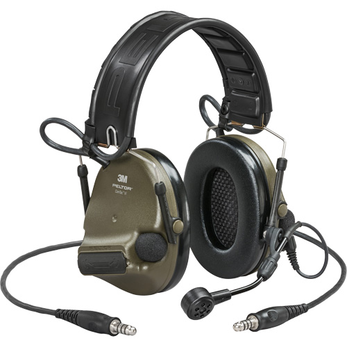 Casque VI NIB avec deux fils de sortie et rail arc Peltor ComTac, Style Bandeau, 23 dB MAS Chibougamau
