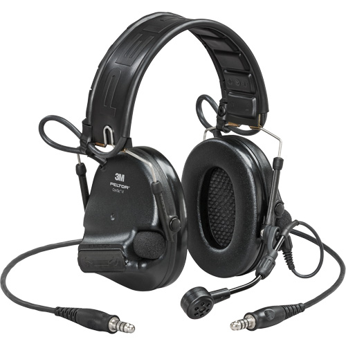 Casque VI NIB avec deux fils de sortie et rail arc Peltor ComTac, Style Bandeau, 23 dB MAS Chibougamau