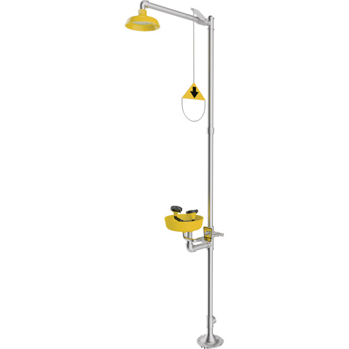 Douche durgence et douche oculaire combin&eacute;es, Socle MAS Chibougamau