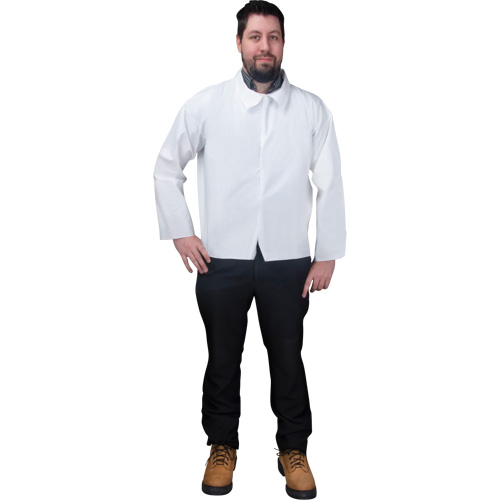 Disposable Shirt, Microporous, Small, White MAS Chibougamau