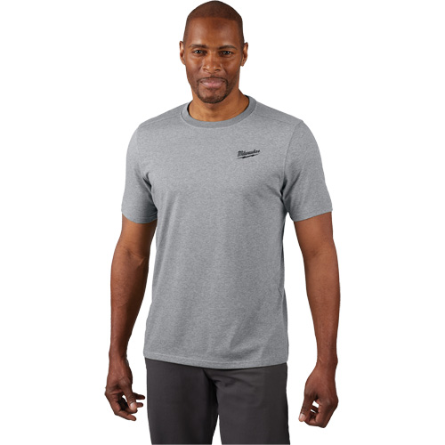 Hybrid Work Tee Shirt, Men's, Small, Grey MAS Chibougamau