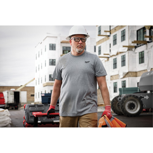 Hybrid Work Tee Shirt, Men's, Small, Grey MAS Chibougamau