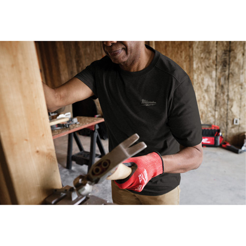 Hybrid Work Tee Shirt, Men's, Small, Black MAS Chibougamau