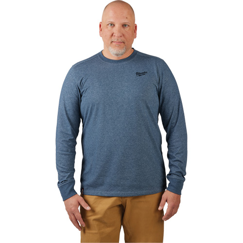 Hybrid Work Tee Shirt, Men's, Small, Blue MAS Chibougamau