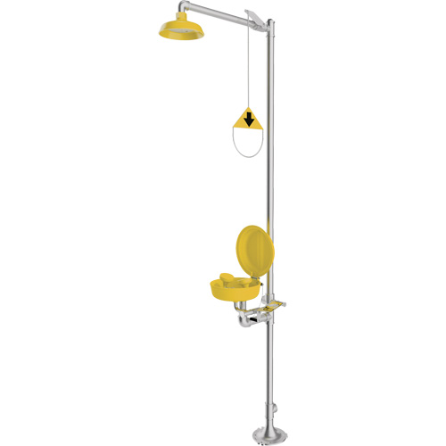 Douche durgence et douche oculaire combin&eacute;es, Socle MAS Chibougamau