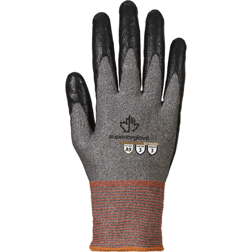 Coated Gloves, Size 5, 21 Gauge, Nitrile Coated, TenActiv Shell, ASTM ANSI Level A9 MAS Chibougamau