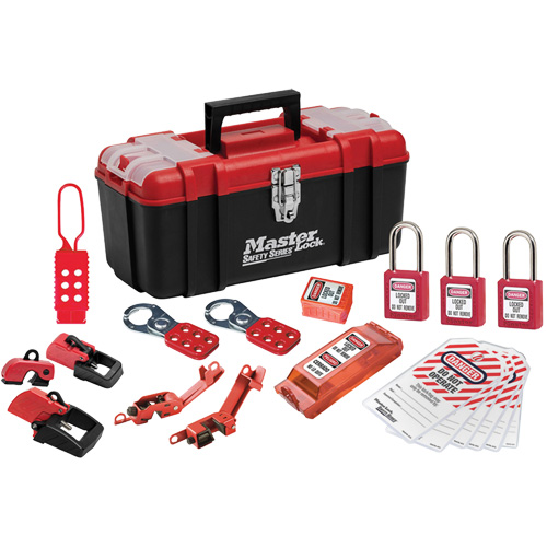 Trousse de cadenassage avec serrures en thermoplastique Zenex, Ensemble &eacute;lectrique, 20 composants compris MAS Chibougamau