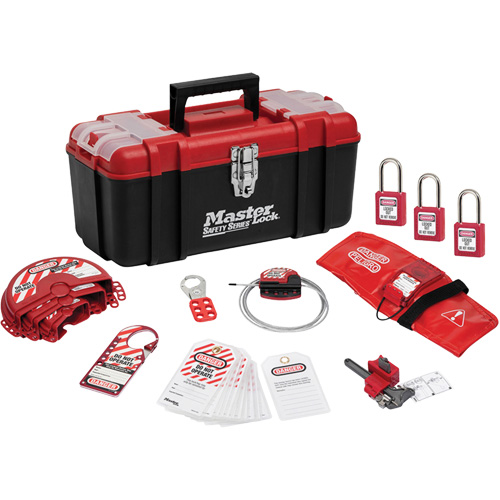 Trousse de cadenassage personnelle standard avec cadenas en thermoplastique Zenex, Ensemble Vanne, 13 composants compris MAS Chibougamau