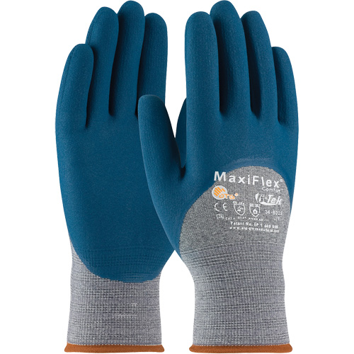 Gants en tricot sans couture ATG MaxiFlex Comfort, Grand, R&ecirc;vetement Nitrile, Calibre 15, Enveloppe en Nylon MAS Chibougamau