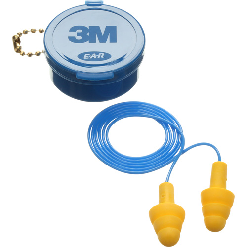 Bouchons d'oreilles pr&eacute;moul&eacute;s E-A-R Ultrafit, Avec cordon, Paire - Boîtier en plastique, 25 dB NRR, Taille unique MAS Chibougamau