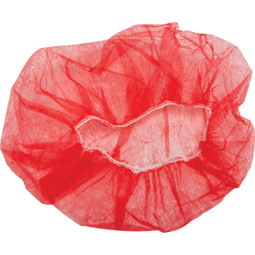 Bonnets bouffants, Polypropyl&egrave;ne, 21", Rouge MAS Chibougamau