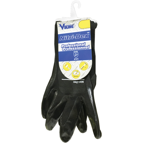 Nitri-Dex Work Gloves, Size 7, Nitrile Coated, Polyester Shell, EN 388 Level 1 MAS Chibougamau