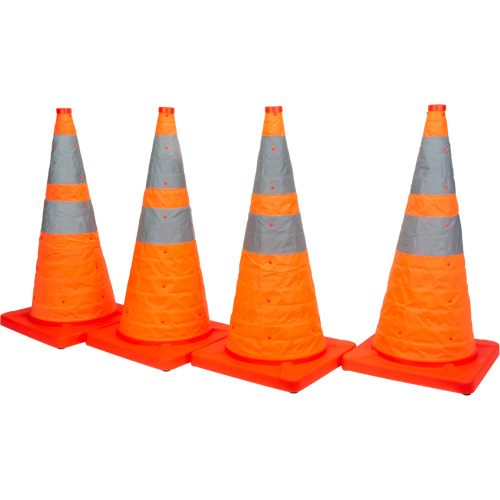 C&ocirc;ne de signalisation repliable, 28" h, Orange MAS Chibougamau