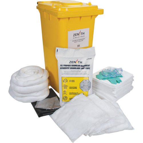 Trousse de lutte contre les d&eacute;versements de premi&egrave;re qualit&eacute;, Huile seulement, Bac, Absorbance de 63 gal. US MAS Chibougamau