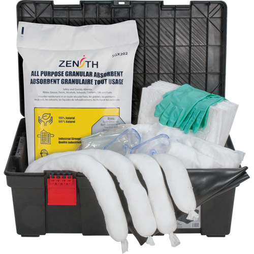 Trousses contre les d&eacute;versements dans une boîte &agrave; outils, Huile seulement, Bac, Absorbance de 31 gal. US MAS Chibougamau