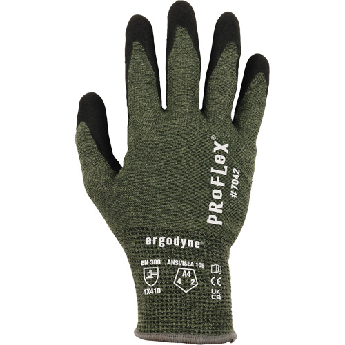 Gants r&eacute;sistant &agrave; la coupe Proflex 7042, Taille Petit, Calibre 18, Rev&ecirc;tement Nitrile, Enveloppe en Aramide, ASTM ANSI niveau A4/EN 388 niveau D MAS Chibougamau