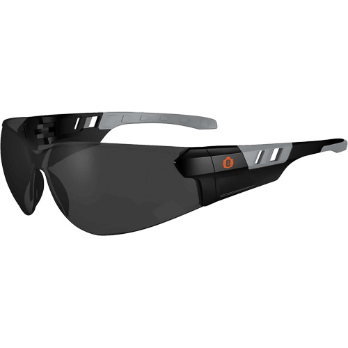 Lunettes de s&eacute;curit&eacute; sans monture Skullerz SAGA, Lentille Fum&eacute;e, Antibu&eacute;e/Anti-&eacute;gratignures, ANSI Z87+/R&eacute;pond ou surpasse la norme CSA Z94.3 MAS Chibougamau