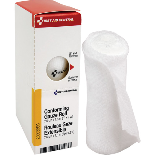 SmartCompliance&reg; Refill Conforming Stretch Gauze Bandage, Roll, 6' L x 3" W, Sterile, Medical Device Class 1 MAS Chibougamau
