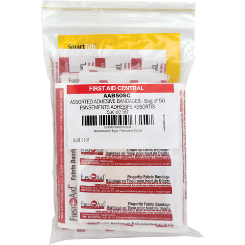 SmartCompliance&reg; Refill Adhesive Bandages, Assorted, Fabric/Plastic, Non-Sterile MAS Chibougamau