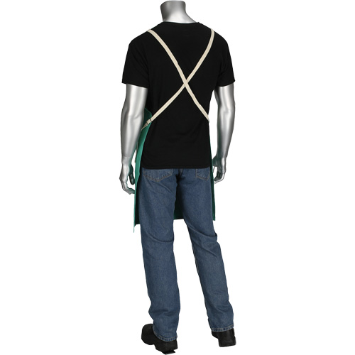 Tablier en satinette 100 % coton trait&eacute; FR Ironcat Dynamic, Salopette, Vert MAS Chibougamau