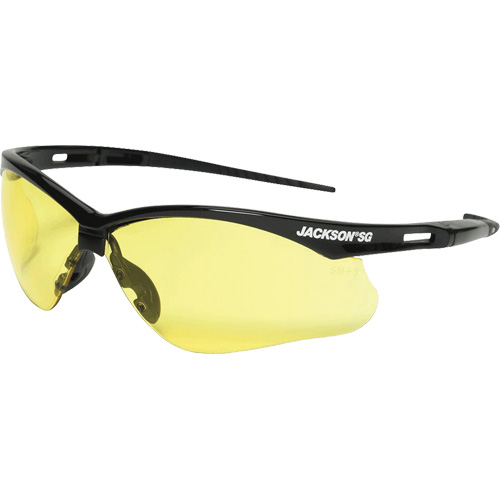 Safety Glasses, Amber Lens, Anti-Scratch, ANSI Z87+/Meets/Exceeds CSA Z94.3 MAS Chibougamau
