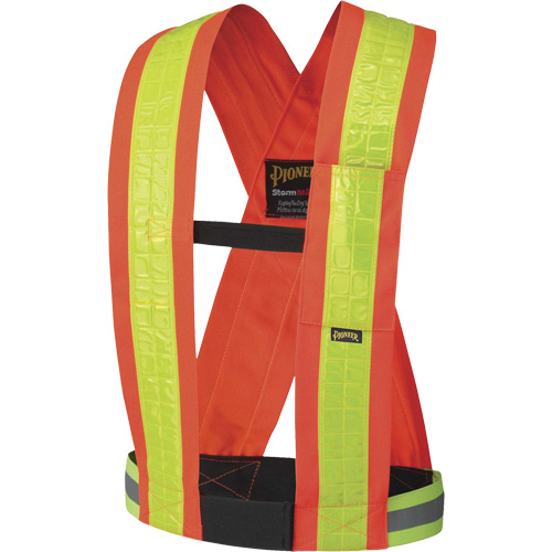 5593 Safety Sash, High Visibility Orange, Yellow Reflective Colour, One Size MAS Chibougamau