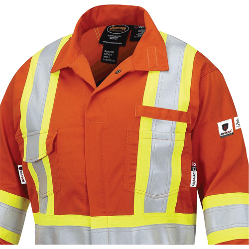 7702W Combinaison FR-Tech ignifuge/contre les arcs pour femme, Taille T-petit, Orange haute visibilit&eacute;, 10 cal/cm² MAS Chibougamau