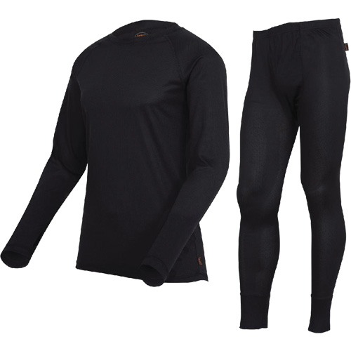 D2200A Premium Quick-Dry & Moisture-Wicking Underwear Set, Men's, X-Small, Black MAS Chibougamau