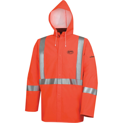 576J Veste de pluie ignifuge haute visibilit&eacute;, Petit, Orange haute visibilit&eacute; MAS Chibougamau