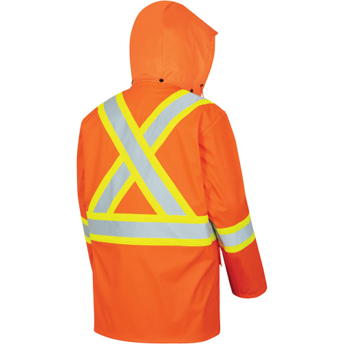 5892PKT Veste de s&eacute;curit&eacute; imperm&eacute;able &agrave; haute visibilit&eacute; ignifuge, T-petit, Orange haute visibilit&eacute; MAS Chibougamau