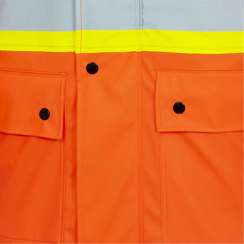 5892PKT Veste de s&eacute;curit&eacute; imperm&eacute;able &agrave; haute visibilit&eacute; ignifuge, T-petit, Orange haute visibilit&eacute; MAS Chibougamau