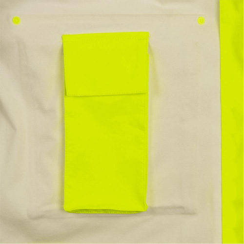 5881 Manteau de pluie ignifuge et protection contre les &eacute;clats d'arc &eacute;lectrique, T-petit, Jaune haute visibilit&eacute;, 10 cal/cm² MAS Chibougamau