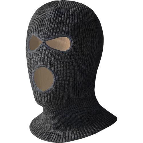 5560A Cagoule doubl&eacute;e &agrave; trois trous, Noir MAS Chibougamau