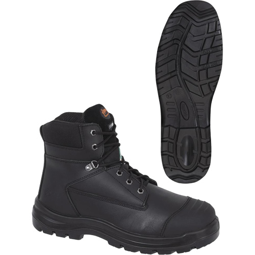 1025 Bottes de travail 6" noires, Cuir, Embout Acier, Taille 10 MAS Chibougamau