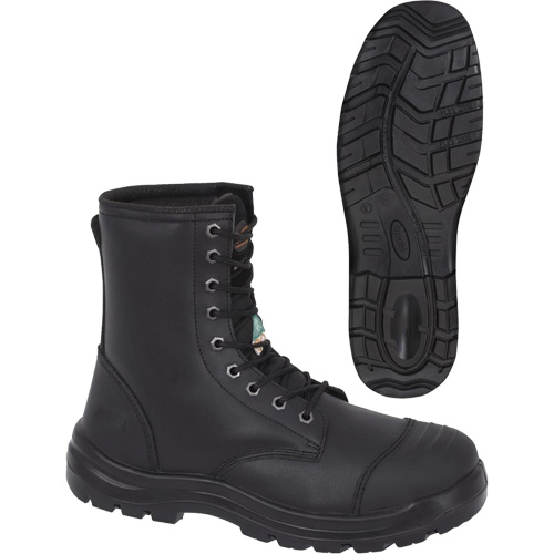 1027 Bottes de travail 8" noires, Cuir, Embout Acier, Taille 10 MAS Chibougamau