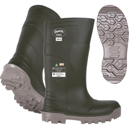 B105FUL.GR Pioneer Ultra Boots, Polyurethane, Steel/Composite Toe, Size 6, Puncture Resistant Sole MAS Chibougamau