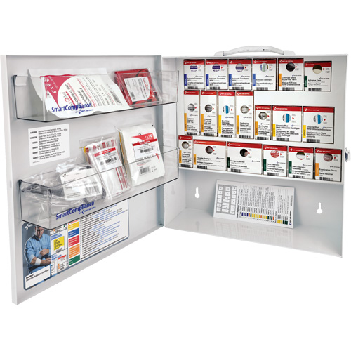 Armoire pour premiers soins SmartCompliance, R&eacute;pond &agrave; la norme CSA Z1220-17 type 2 environnements &agrave; faible risque, Petit (2-25 travailleurs) MAS Chibougamau