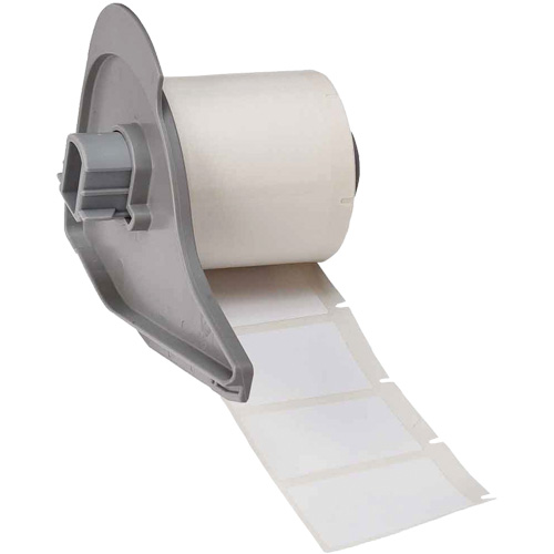 Harsh Environment Multi-Purpose Labels, Polyester, 1.5" L x 1" H, White MAS Chibougamau