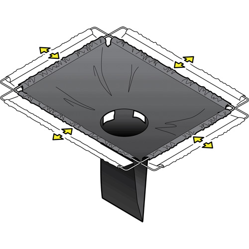 Bac de r&eacute;tention carr&eacute; Ultra-Drain Guard avec orifice de trop-plein, Huile & s&eacute;diments, 16" - 28" lo x 20" - 36" la MAS Chibougamau