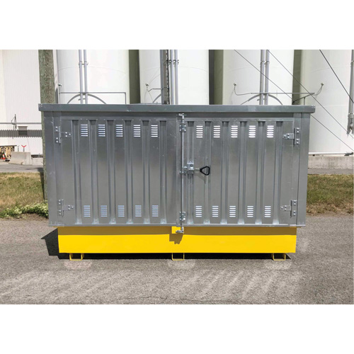 Steel Ultra-Twin IBC Hard Top, 123.4" L x 73.4" W x 66.4" H, 12250 lbs. Load Capacity MAS Chibougamau