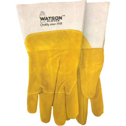 Gants de soudure robustes, Cuir fleur de ch&egrave;vre/Cuir de vache refendu, Taille Moyen MAS Chibougamau