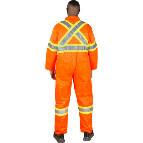 Unlined Safety Coveralls, Small, High Visibility Orange MAS Chibougamau